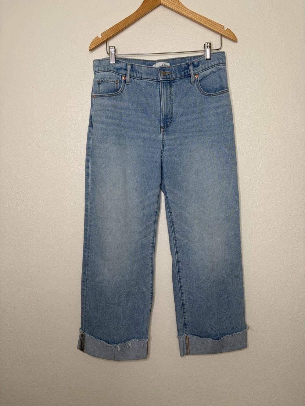 Loft Wide Leg Jeans Light Wash Size 8/29P